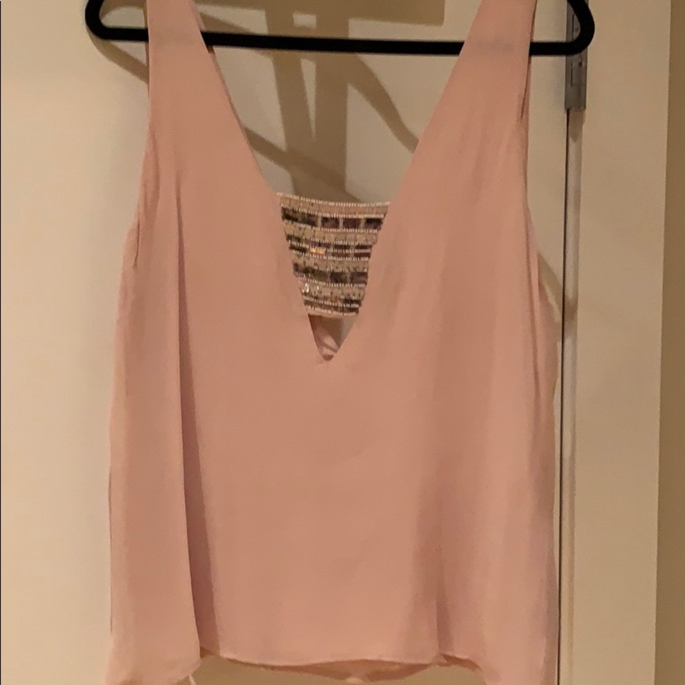 Pink blouse tank